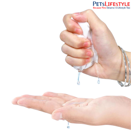 Hanrou Pet Disposable Glove Wipes Non-Alcoholic Antibacterial Grooming