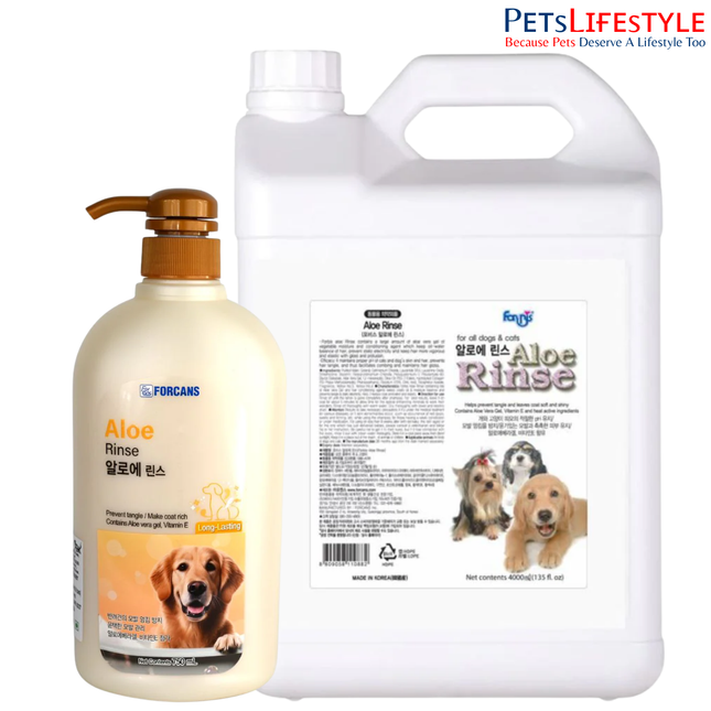Forcans Aloe Rinse Dog & Cat Conditioner – Deep Moisturizing Pet Coat Conditioner