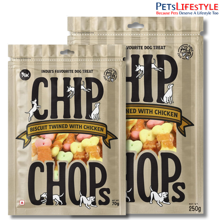 Chip Chops Biscuit Twined with Chicken Dog Treats