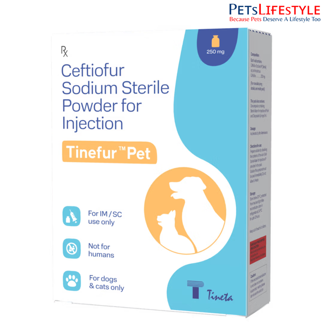 Tineta Tinefur-Pet Ceftiofur Sodium Injection for Dogs & Cats