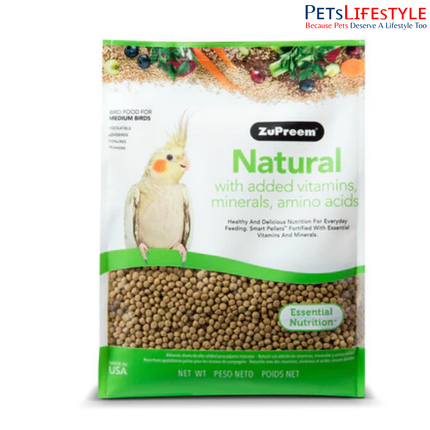 ZuPreem Natural Avian Pellet Diet for Medium Birds Food 1.1 Kg