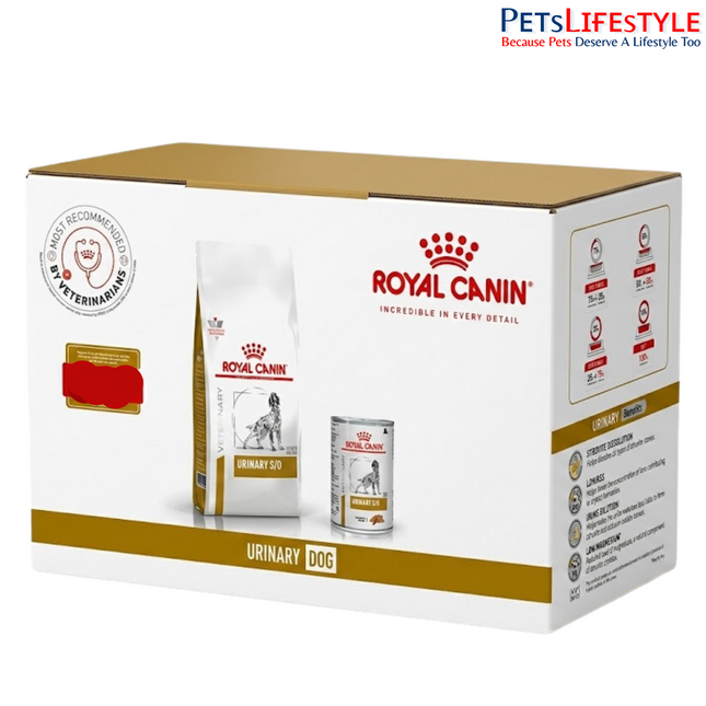 Royal Canin Urinary S/O Dry Food for Dogs + Wet Food Combo Pack