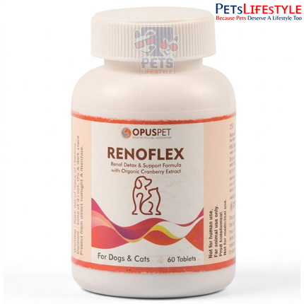 Opus Pet Renoflex | Advanced Renal Detox & Kidney Support Tablets for Dogs & Cats | 60 Tablets