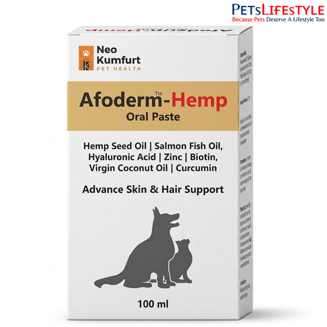 AFODERM HEMP – Advanced Skin & Coat Support Oral Paste for Dogs & Cats 100ml