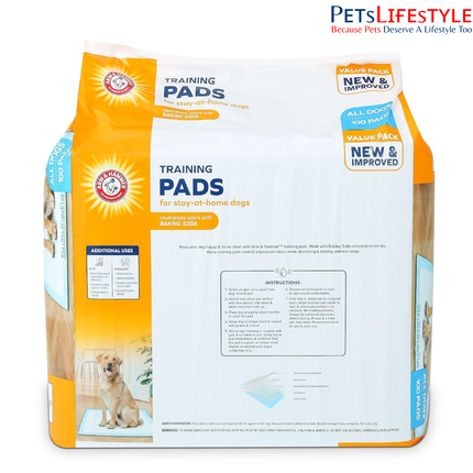 Arm & Hammer Puppy Training Pads with Attraction – 100 Pads (57.1cm x 57.1cm)