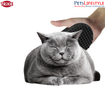 Trixie Deshedding Massage Brush 9×13 cm – Loose Hair Removal & Massage Brush for Dogs and Cats