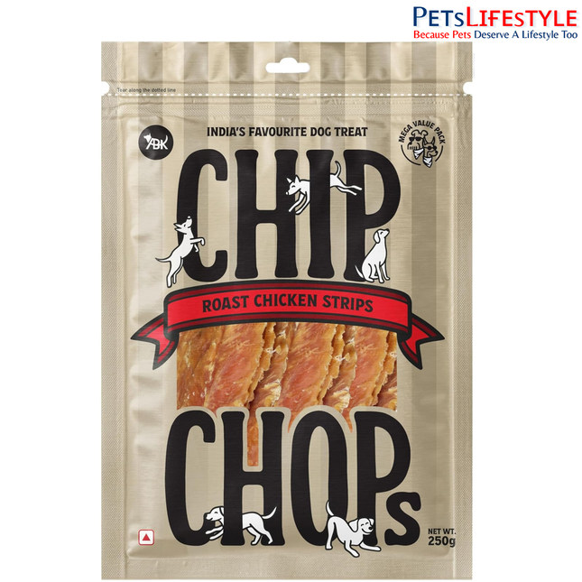 Chip Chops Roast Chicken Strips Dog Treat 250gm