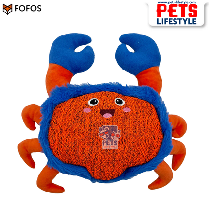 The FOFOS Summer Plush Crab Dog Toy | Soft Plush Squeaky Toy for Puppies & Light Chewers