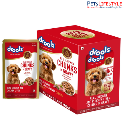 Drools Real Chicken & Liver Gravy 120g (5+1 Pack)
