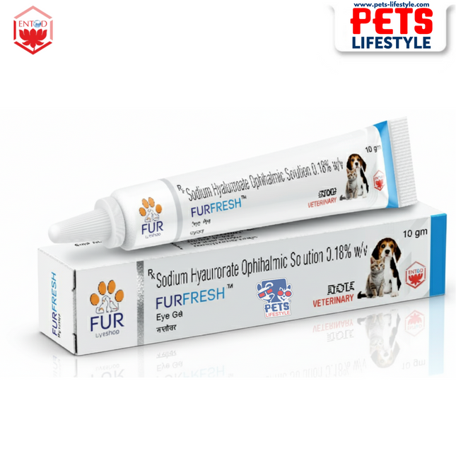 FURFRESH Eye Gel – 10 gm for Dry Eyes & Post-Operative Care in Dogs & Cats