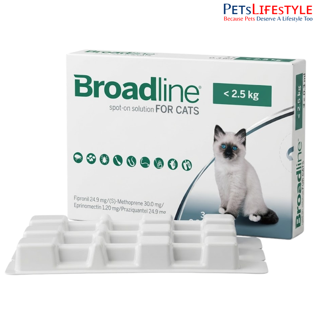 Broadline Spot-On Broad Spectrum Solution for Cats   (Up to 2.5 kg)0.3ml