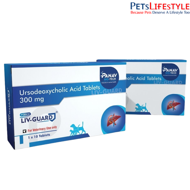 Pooch Liv-Guard Ursodeoxycholic Acid 300 mg Tablets for Dogs & Cats Liver Support