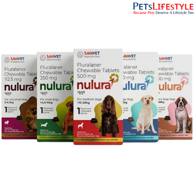 Savavet Nulura (Fluralaner) Tick & Flea protection chewable Tablet for Dogs
