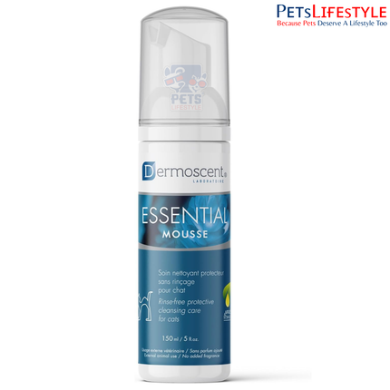 Savavet Dermoscent Essential Mousse Dry Shampoo for Cats – Rinse-Free Cleansing Foam (150 ml)