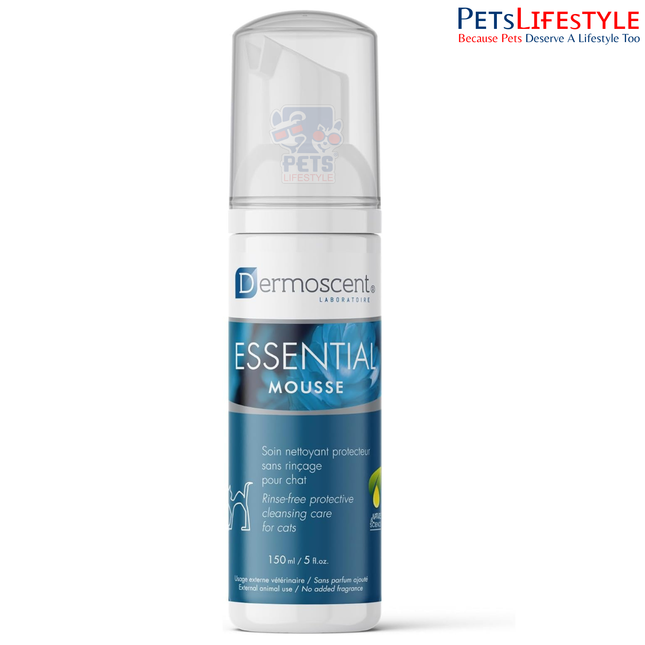 Savavet Dermoscent Essential Mousse Dry Shampoo for Cats – Rinse-Free Cleansing Foam (150 ml)