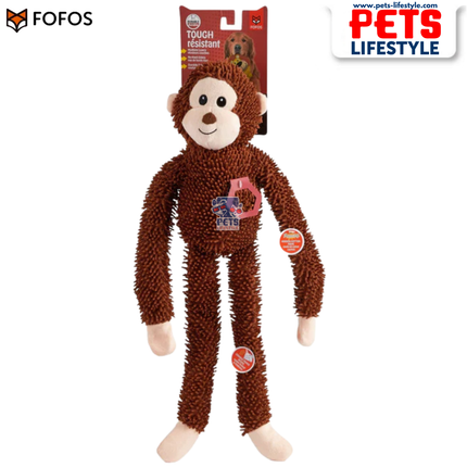 FOFOS Tough Long Body Dog Toy – Monkey –  Moderate Chewer Dog Toy