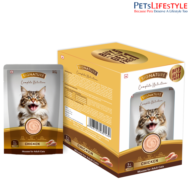 Signature Chicken Mousse Cat 80g (5+1 Pack)