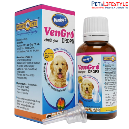 VENGRO Multivitamin Drops 20 ml for Puppies & Small Dogs