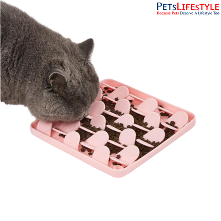 FOFOS Licking Mat Pink – Food-Grade Silicone Slow Feeder & Enrichment Mat for Dogs and Cats
