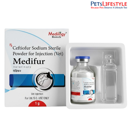 Medifur Injection | Ceftiofur Sodium 1 gm Sterile Powder for Injection