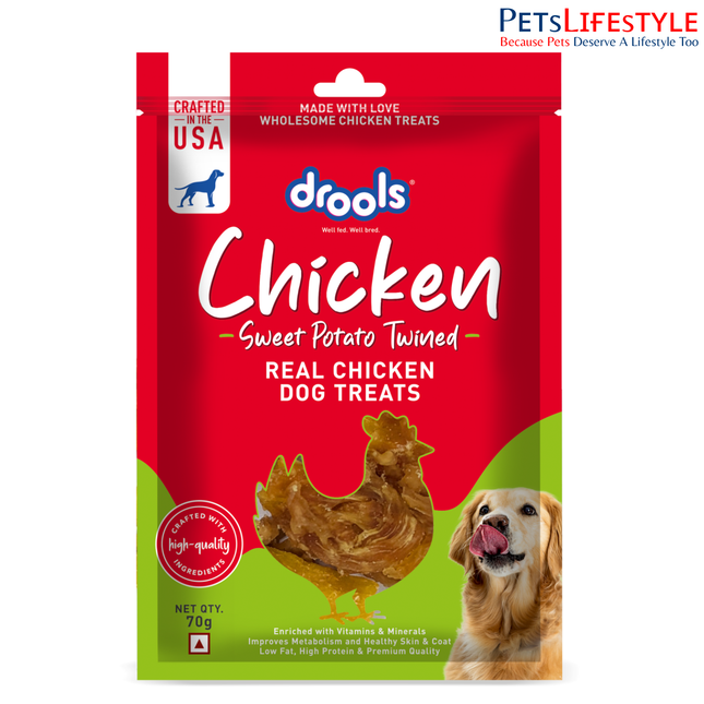 Drools Sweet Potato Twined Dog Treats 70g