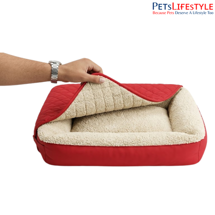 Cozy Plush Pet Cave Sofa Bed for Dogs & Cats