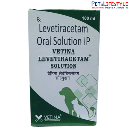 Vetina Levetiracetam Oral Suspension 100 mg/ml for Dogs and Cats 100 ml