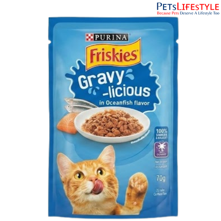 Purina Friskies Gravy-licious Oceanfish Flavor Cat Wet Food 70g