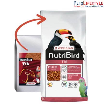 Versele Laga Nutribird Pellets T16 Original Birds Food 10 Kg