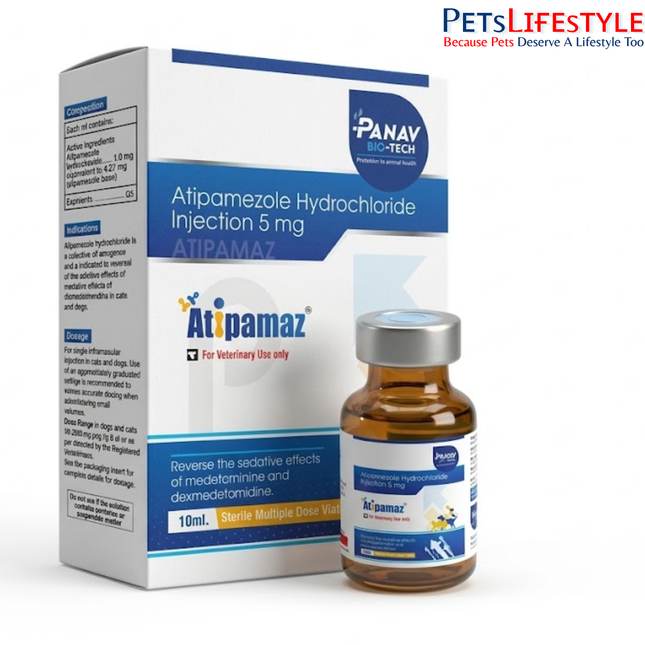 Atipamaz Atipamezole Hydrochloride Injection 5 mg/ml for Dogs, Cats & Wildlife (10 ml)