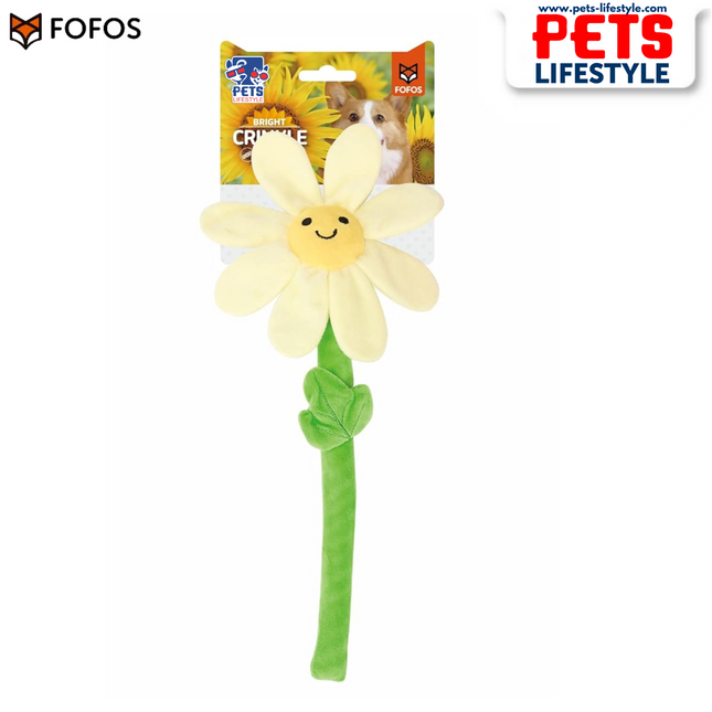 FOFOS Sunflower Crinkle Rope Dog Toy