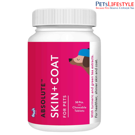 Drools Absolute Skin & Coat Supplement Tablets for Dogs