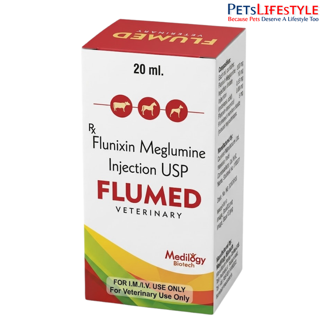 Flumed Injection | Flunixin Meglumine 50 mg Injection (Vet) 20ml