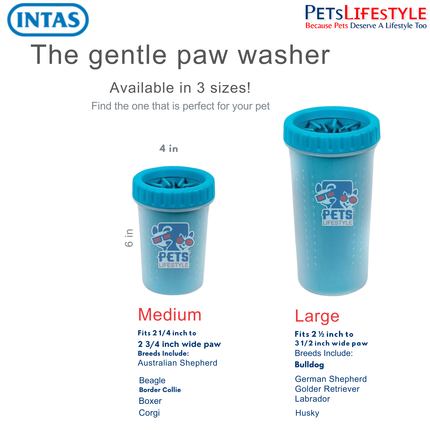Dog Paw Cleaner Cup for Medium to Large Dogs – Portable Foot Washer with Soft Silicone Bristles