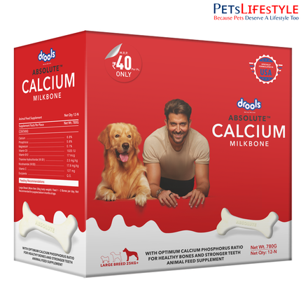 Drools Absolute Calcium Milk Bone LB Carton 12Pcs
