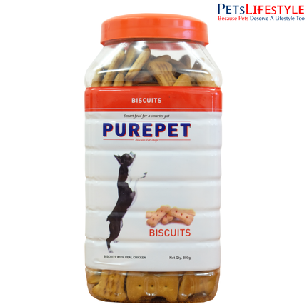 Purepet Chicken Flavour Real Mutton Biscuit Dog Treats 800 g