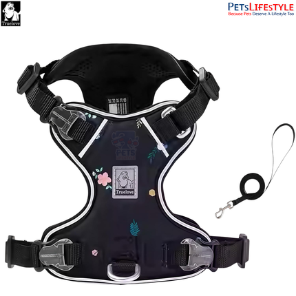 Truelove Ultra Light Small Dog Harness & Leash Set – Black