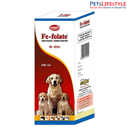 Venky's Fe-Folate Syrup – Hematinic Iron & Folic Acid Supplement for Dogs & Cats