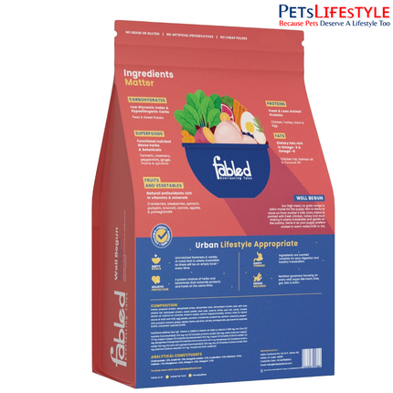 Fabled Dry Dog Food - Well Begun Starter for all breed puppies (Upto 3 months)