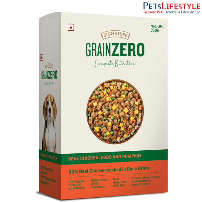 Grain Zero Real Chicken Egg & Pumpkin Grain-Free Fresh Dog Food 350g
