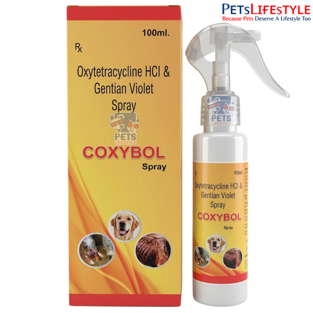 Coxybol Oxytetracycline HCI & Gentian Violet Spray 100 ml