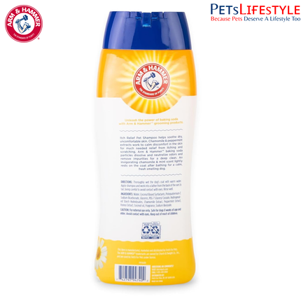 Arm & Hammer for Pets Itch Relief Shampoo – Chamomile & Peppermint, 20 Fl Oz (591 ml)