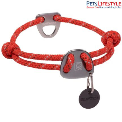 Ruffwear Knot-a-Collar | Reflective Climbing Rope Dog Collar with Aluminum V-Ring