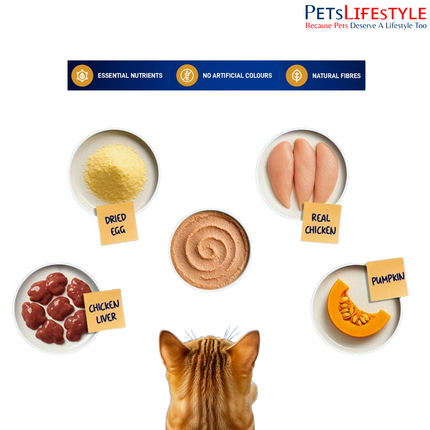 Drools Cat Mousse Wet Cat Food – Chicken Flavour  80g High Protein Smooth Texture