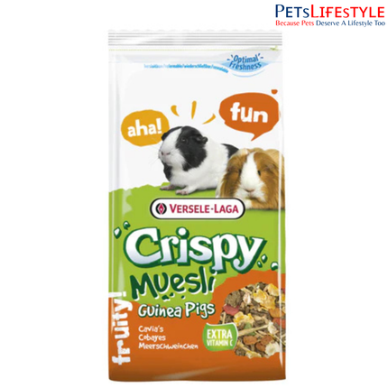 Versele Laga Crispy Muesli Guinea Pig Food – Fibre-Rich Premium Guinea Pig Diet