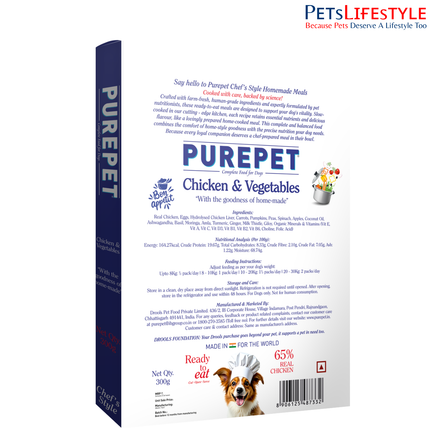 PurePet Chicken & Vegetable Biryani Fresh Dog Food 300g