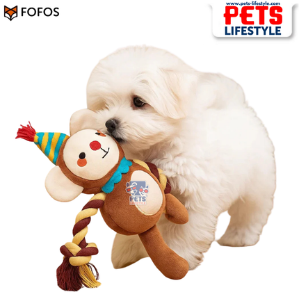 Barkbutler x FOFOS Fluffy Puppy Toy – Monkey