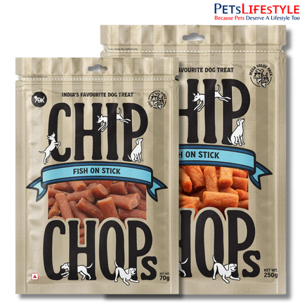 Chip Chops Fish on Stick Dog Treats 70gm & 250gm