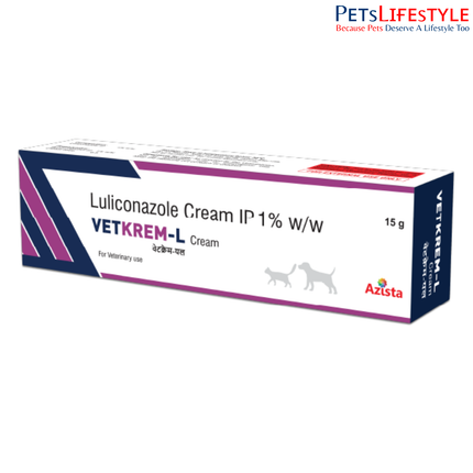Vet Krem-L Luliconazole Cream 1% w/w for Dogs & Cats – Advanced Antifungal Treatment | Azista Vet