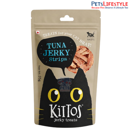 Kittos Tuna Jerky Strips Cat Treats 35g